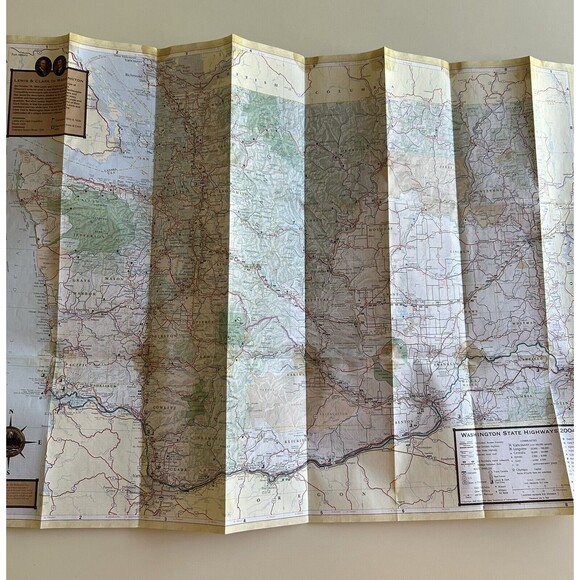 2004 Washington The Evergreen State Lewis & Clark Commemorative Edition Map - Picture 4 of 5